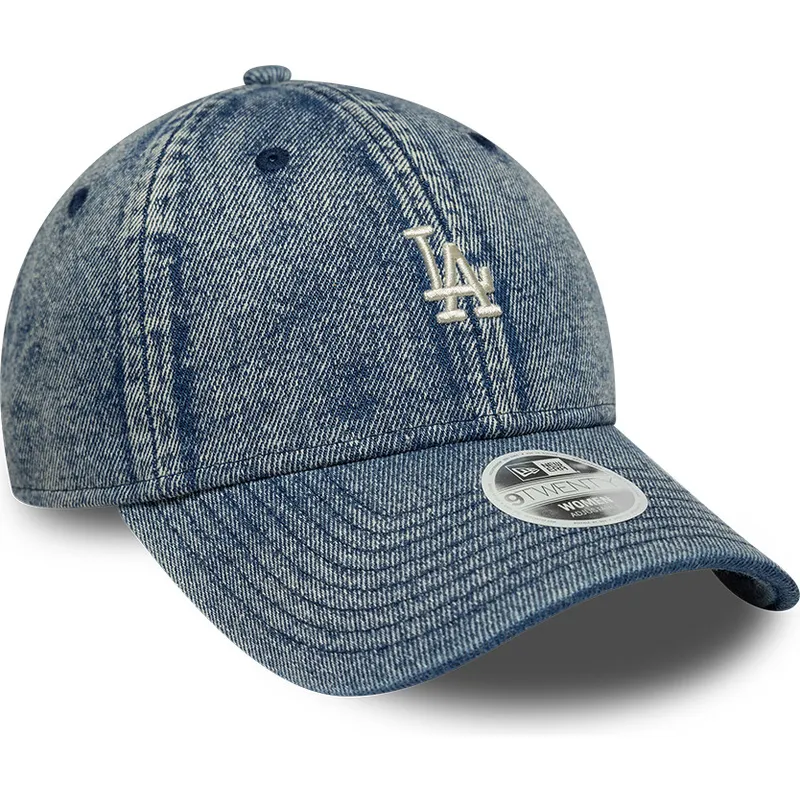 lippikset-kaareva-sininen-saadettava-nauha-9twenty-denim-los-angeles-dodgers-mlb-new-era