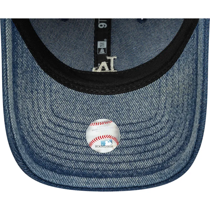 lippikset-kaareva-sininen-saadettava-nauha-9twenty-denim-los-angeles-dodgers-mlb-new-era
