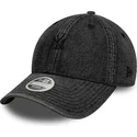 lippikset-kaareva-musta-saadettava-nauha-9twenty-denim-new-york-yankees-mlb-new-era