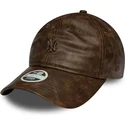 lippikset-kaareva-ruskea-saadettava-nauha-9twenty-worn-pu-new-york-yankees-mlb-new-era