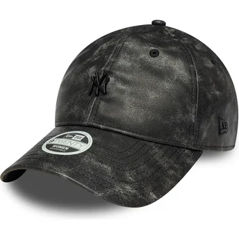 Cap kaareva black adjustable strap 9TWENTY Worn PU New York Yankees MLB New Era