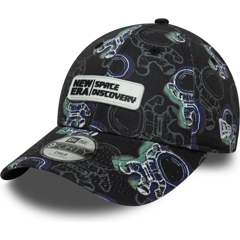 cap-kaareva-black-adjustable-strap-lapsille-9forty-new-era