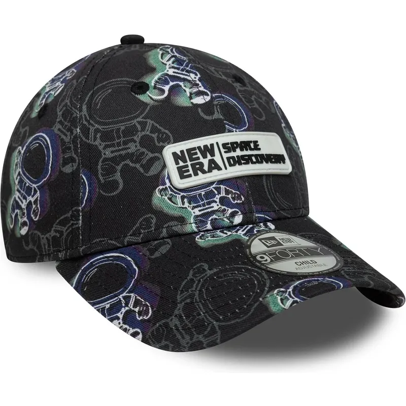 cap-kaareva-black-adjustable-strap-lapsille-9forty-new-era