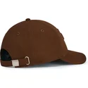 oblack-curved-brim-brown-logo-baseball-peach-obl061-brown-adjustable-cap