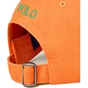 polo-ralph-lauren-curved-brim-green-logo-cotton-chino-classic-sport-orange-adjustable-cap