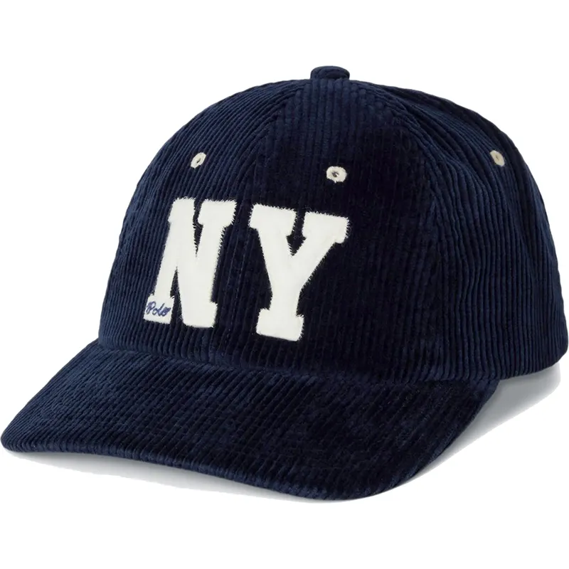 lippikset-kaareva-laivastonsininen-saadettava-nauha-ny-patch-authentic-corduroy-polo-ralph-lauren