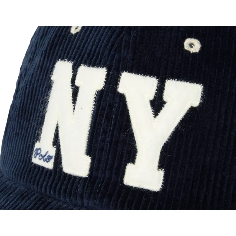 lippikset-kaareva-laivastonsininen-saadettava-nauha-ny-patch-authentic-corduroy-polo-ralph-lauren
