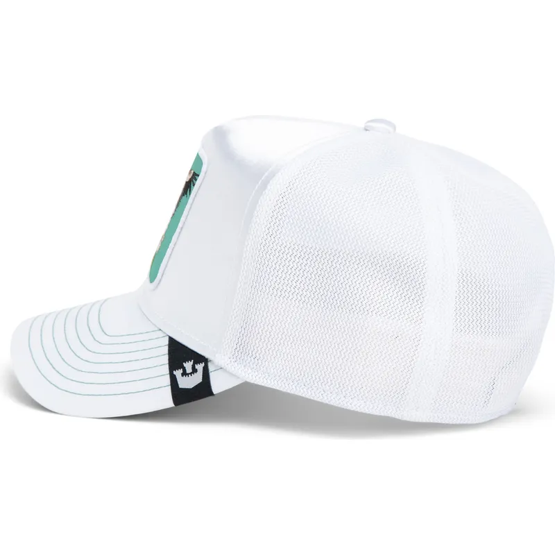 lippikset-kaareva-rekka-valkoinen-snapback-goorin-bros-pelican-bird-escape-not-into-yoga-great-escape-the-farm-white-hat-the-far