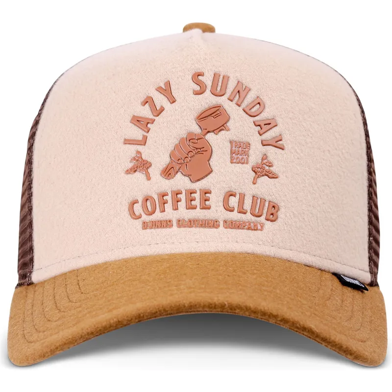 lippikset-kaareva-rekka-ruskea-snapback-lazy-barista-djinns