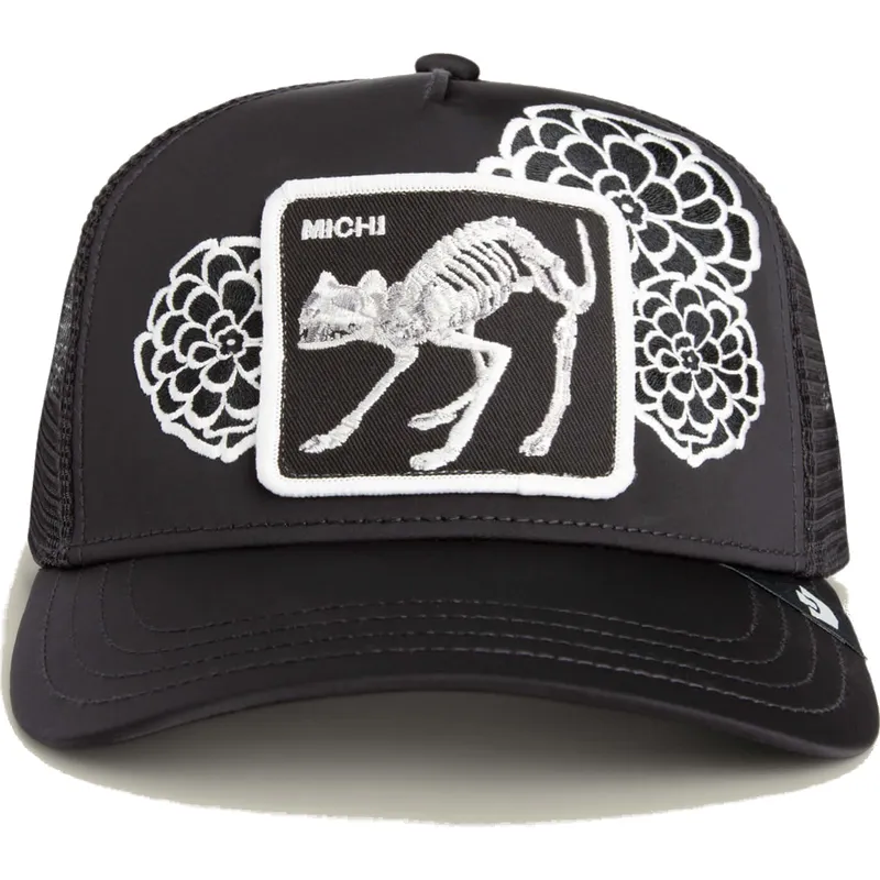 cap-kaareva-black-snapback-gato-dia-de-michi-dia-los-muertos-the-farm-the-farm-de-goorin-bros