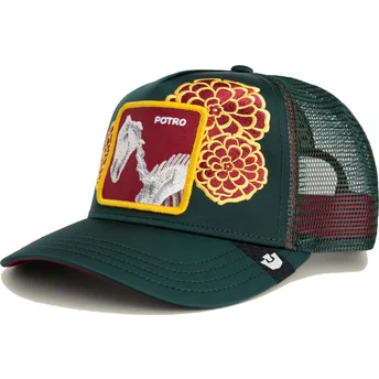 Cap kaareva green snapback caballo Dia de Potro Dia Los Muertos The Farm The Farm de Goorin Bros.