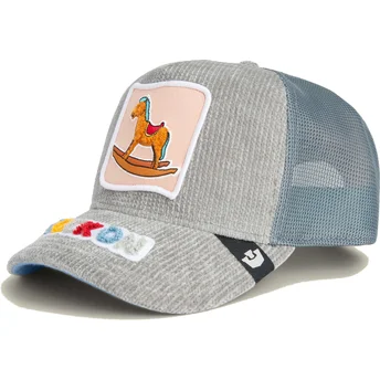 Lippikset kaareva rekka harmaa snapback Rock On Hobby Horse Happy Thoughts The Farm Goorin Bros.