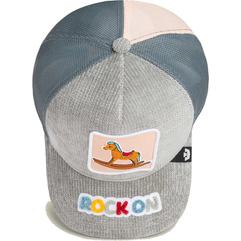 lippikset-kaareva-rekka-harmaa-snapback-rock-on-hobby-horse-happy-thoughts-the-farm-goorin-bros lippikset-kaareva-rekka-harmaa-snapback-rock-on-hobby-horse-happy-thoughts-the-farm-goorin-bros