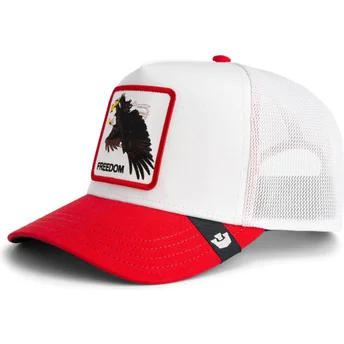 Goorin Bros. Eagle Freedom Elgae Flip Side 2 The Farm White and Red Trucker Hat