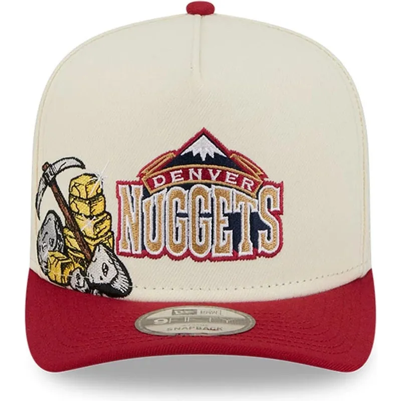 cap-kaareva-red-snapback-9fifty-a-frame-precurved-hardwood-classics-denver-nuggets-nba-new-era