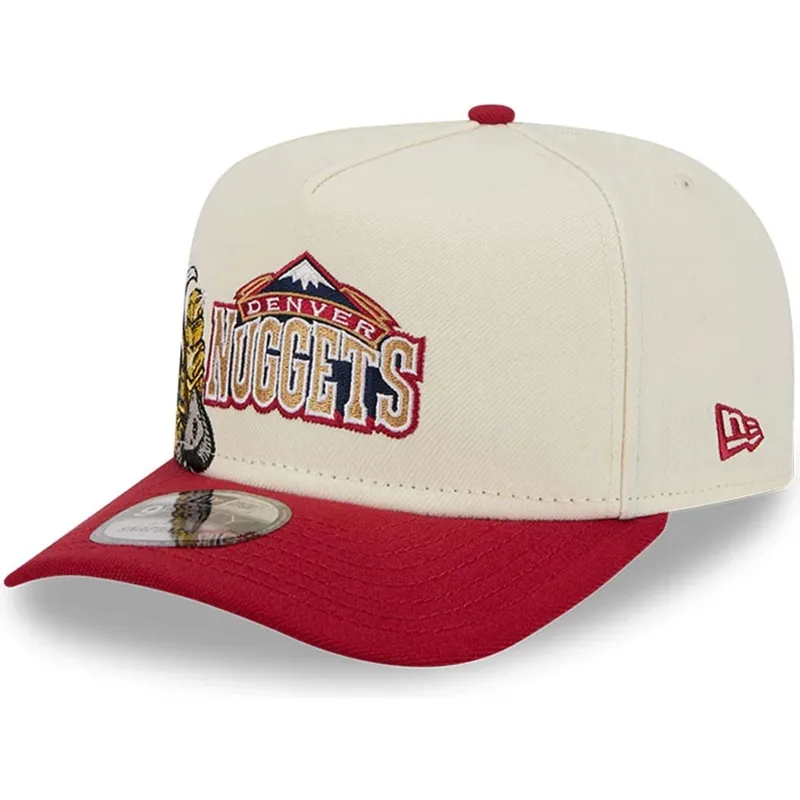 cap-kaareva-red-snapback-9fifty-a-frame-precurved-hardwood-classics-denver-nuggets-nba-new-era