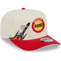 lippikset-kaareva-punainen-snapback-9fifty-a-frame-precurved-hardwood-classics-houston-rockets-nba-new-era