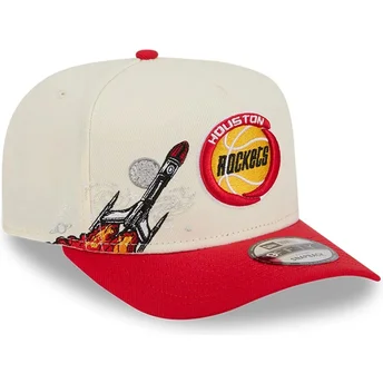 Lippikset kaareva punainen snapback 9FIFTY A Frame Precurved Hardwood Classics Houston Rockets NBA New Era