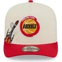 cap-kaareva-red-snapback-9fifty-a-frame-precurved-hardwood-classics-houston-rockets-nba-new-era