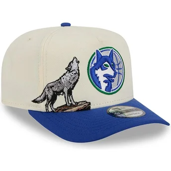 Cap kaareva blue snapback 9FIFTY A Frame Precurved Hardwood Classics Minnesota Timberwolves NBA New Era
