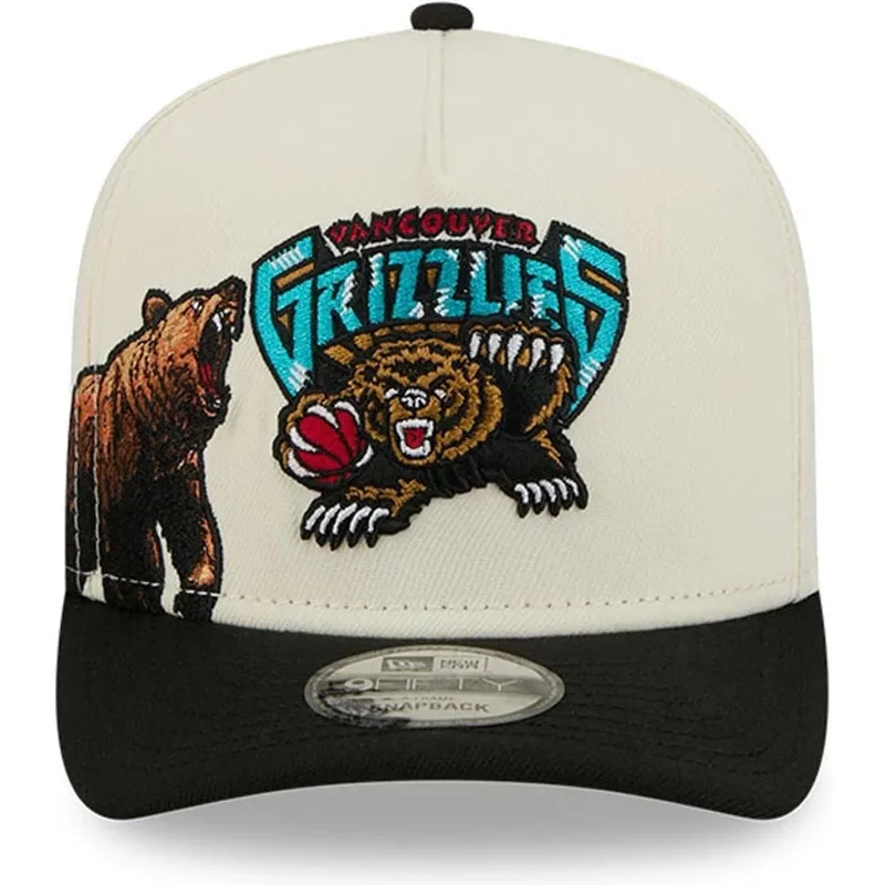 lippikset-kaareva-musta-snapback-9fifty-a-frame-precurved-hardwood-classics-vancouver-grizzlies-nba-new-era