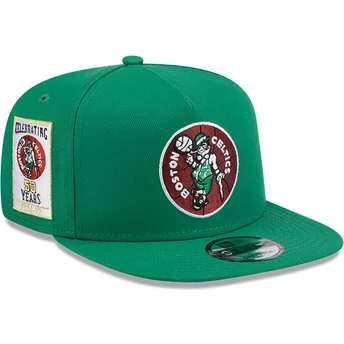 New Era Flat Brim 9FIFTY A Frame Hardwood Classics Boston Celtics NBA Green Snapback Cap