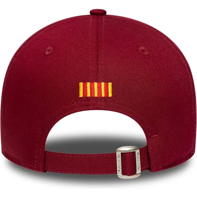cap-kaareva-red-snapback-9forty-ajustable-fc-barcelona-laliga-new-era