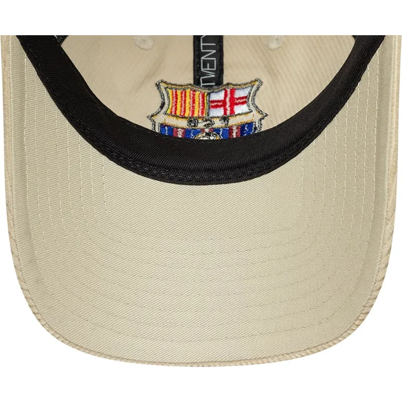 lippikset-kaareva-beige-snapback-9twenty-ajustable-fc-barcelona-laliga-new-era