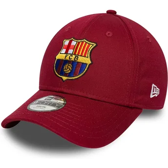 Cap kaareva red snapback lapsille 9FORTY ajustable FC Barcelona LALIGA New Era