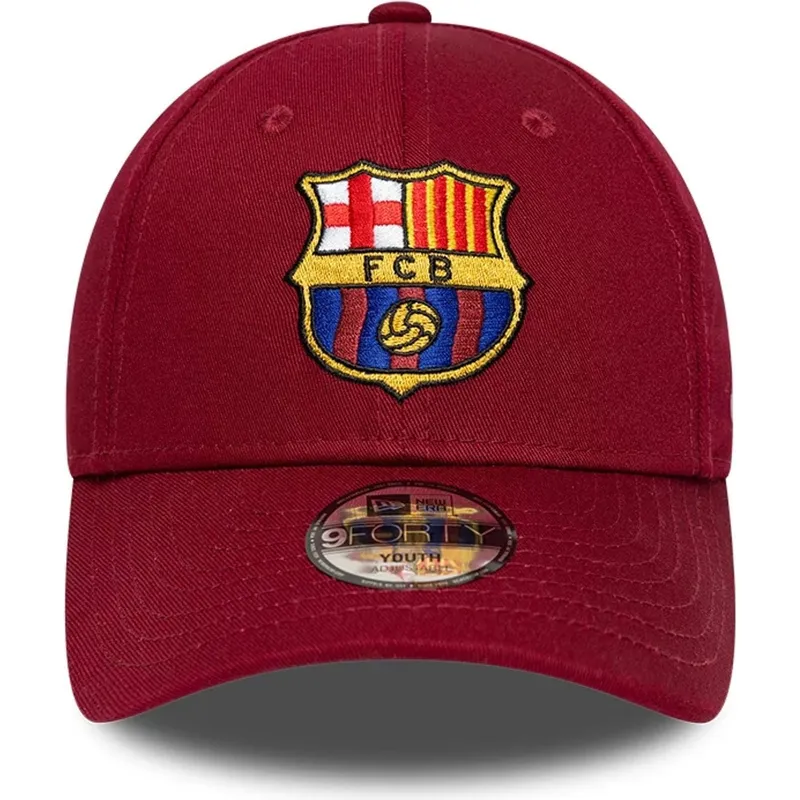 cap-kaareva-red-snapback-lapsille-9forty-ajustable-fc-barcelona-laliga-new-era