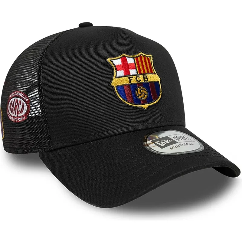 lippikset-kaareva-musta-snapback-a-frame-trucker-fc-barcelona-laliga-new-era