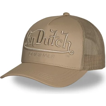 Lippikset kaareva rekka ruskea snapback EMB02 Von Dutch