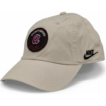 Cap kaareva beige adjustable strap Club Unstructured Organic Cotton Atlanta Braves MLB Nike