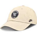 cap-kaareva-beige-adjustable-strap-club-unstructured-organic-cotton-new-york-yankees-mlb-nike