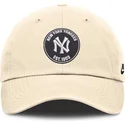 lippikset-kaareva-beige-saadettava-nauha-club-unstructured-organic-cotton-new-york-yankees-mlb-nike