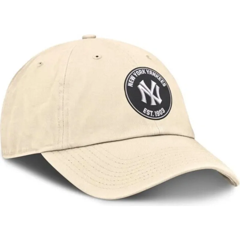 cap-kaareva-beige-adjustable-strap-club-unstructured-organic-cotton-new-york-yankees-mlb-nike cap-kaareva-beige-adjustable-strap-club-unstructured-organic-cotton-new-york-yankees-mlb-nike