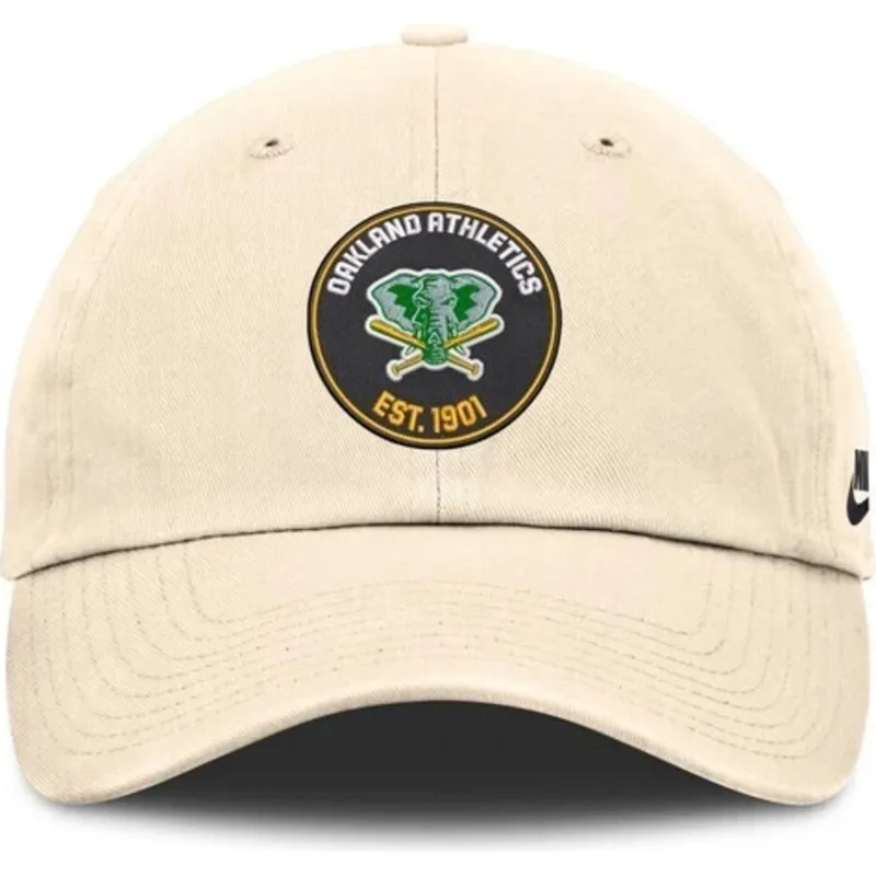 cap-kaareva-beige-adjustable-strap-club-unstructured-organic-cotton-oakland-athletics-mlb-nike cap-kaareva-beige-adjustable-strap-club-unstructured-organic-cotton-oakland-athletics-mlb-nike