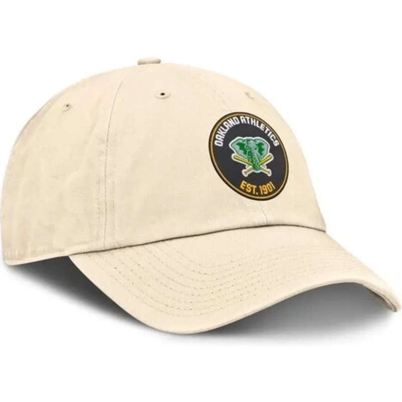 cap-kaareva-beige-adjustable-strap-club-unstructured-organic-cotton-oakland-athletics-mlb-nike cap-kaareva-beige-adjustable-strap-club-unstructured-organic-cotton-oakland-athletics-mlb-nike