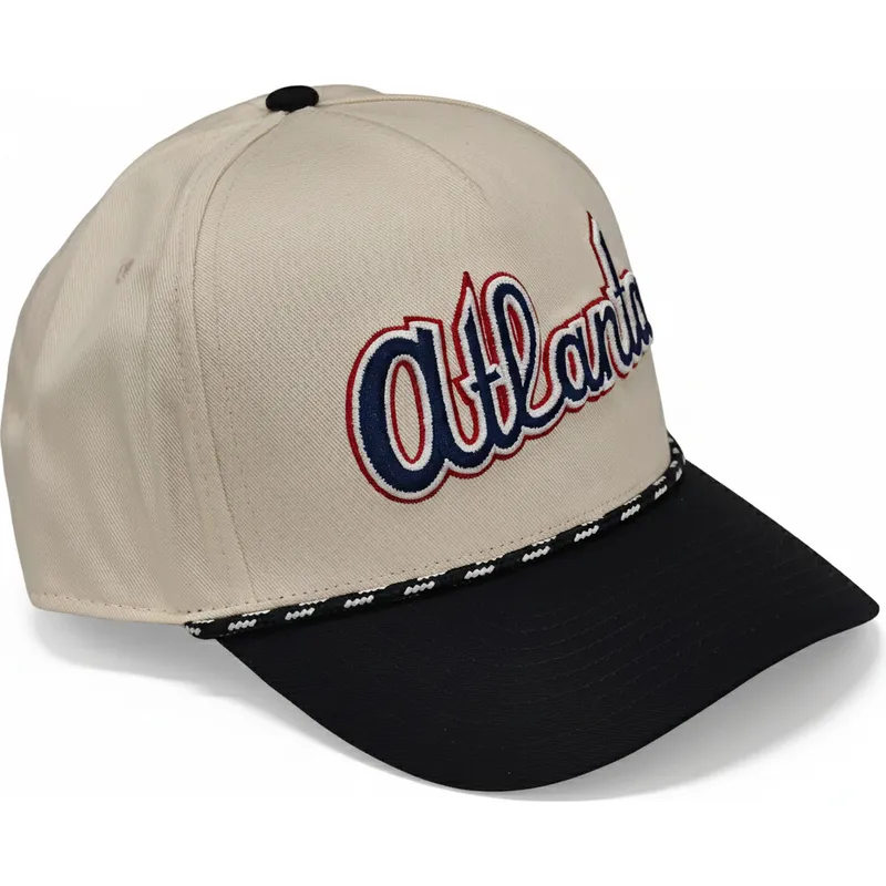 lippikset-kaareva-beige-snapback-rise-structured-atlanta-braves-mlb-nike
