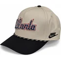 nike-curved-brim-rise-structured-atlanta-braves-mlb-beige-and-black-snapback-cap