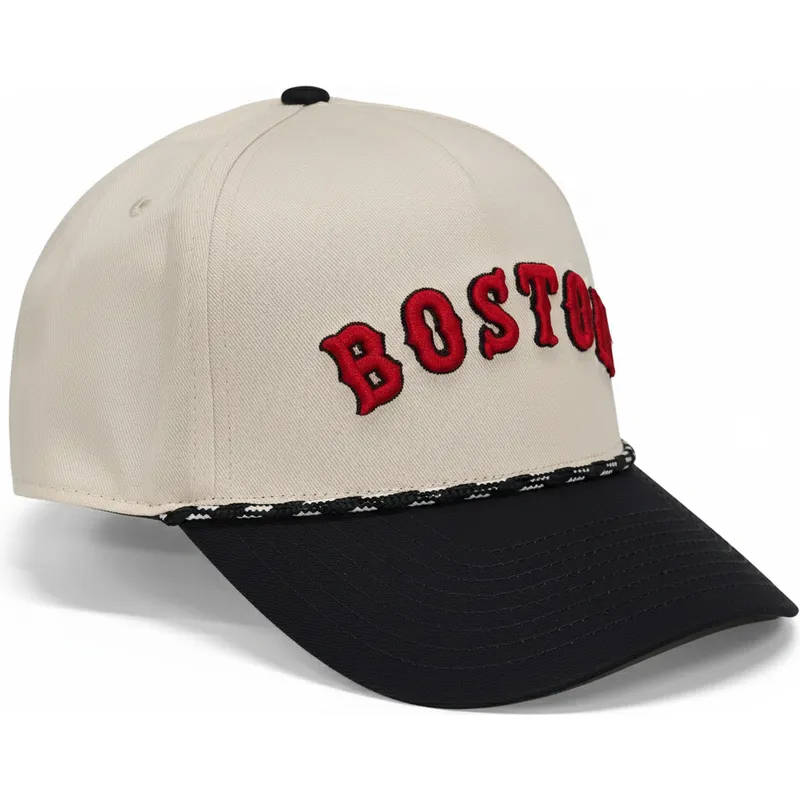 cap-kaareva-beige-snapback-rise-structured-boston-red-sox-mlb-nike