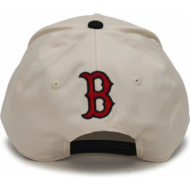cap-kaareva-beige-snapback-rise-structured-boston-red-sox-mlb-nike