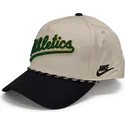 lippikset-kaareva-beige-snapback-rise-structured-oakland-athletics-mlb-nike