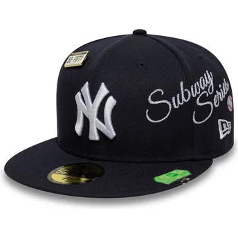 Cap litteä navy blue ajustada 59FIFTY Subway Series New York Yankees MLB New Era