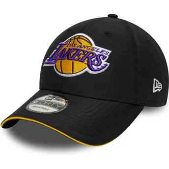 Lippikset kaareva musta säädettävä nauha 9FORTY Microfibre Los Angeles Lakers NBA New Era