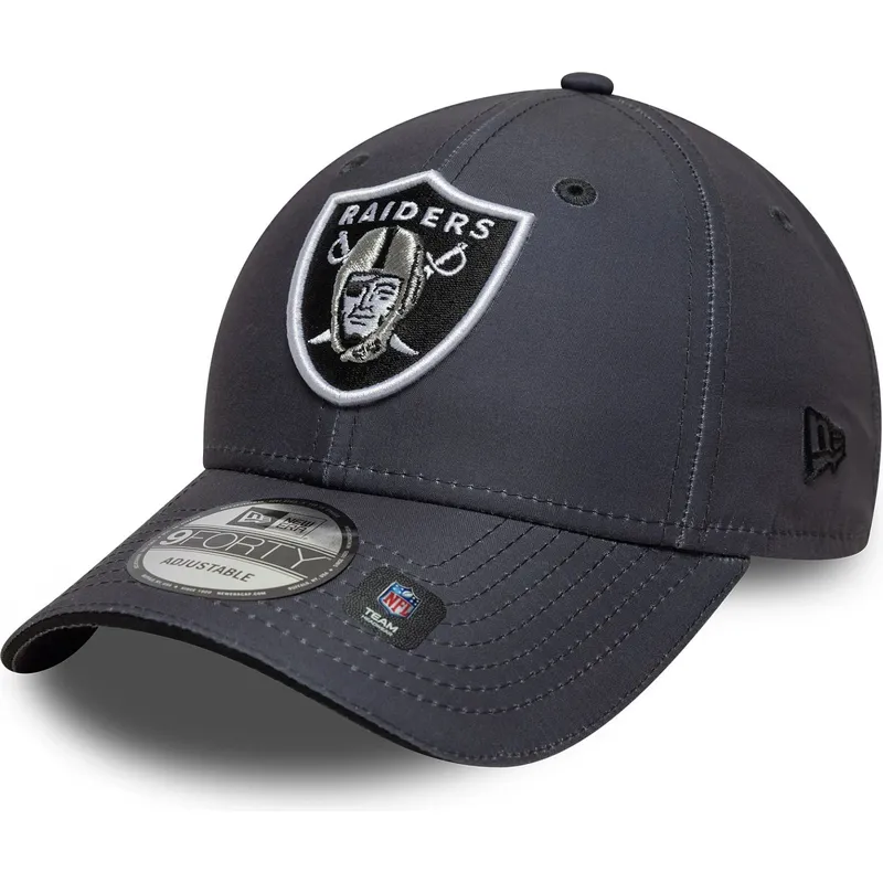 new-era-curved-brim-9forty-microfibre-las-vegas-raiders-nfl-grey-adjustable-cap
