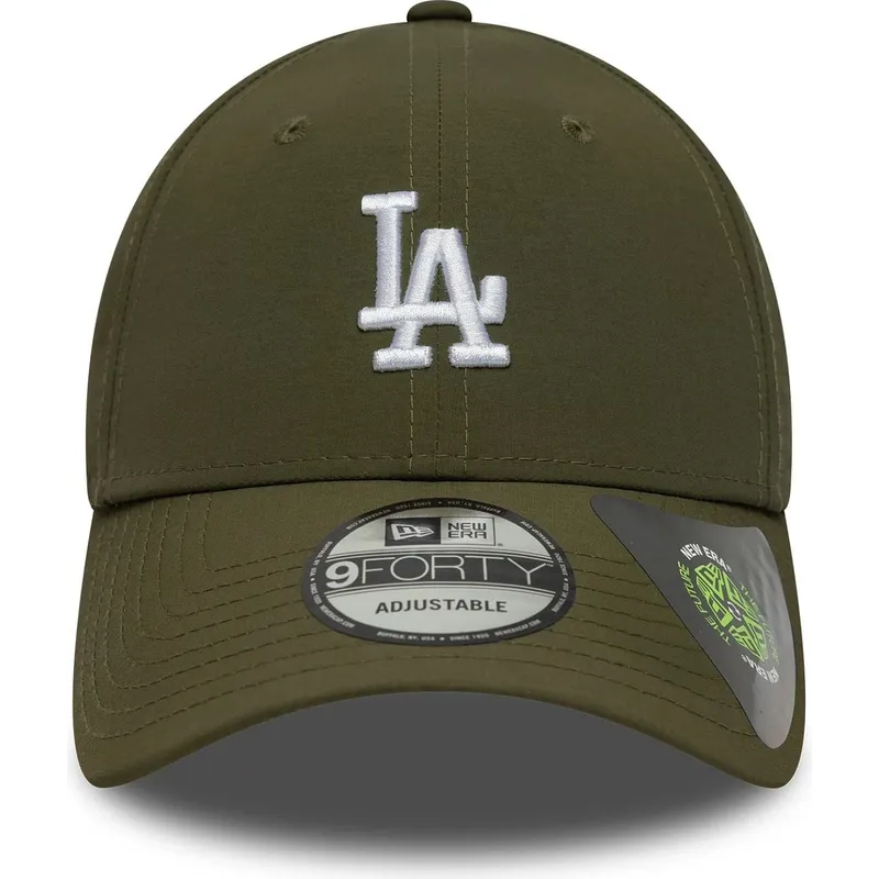 new-era-curved-brim-9forty-recycled-midi-los-angeles-dodgers-mlb-green-adjustable-cap