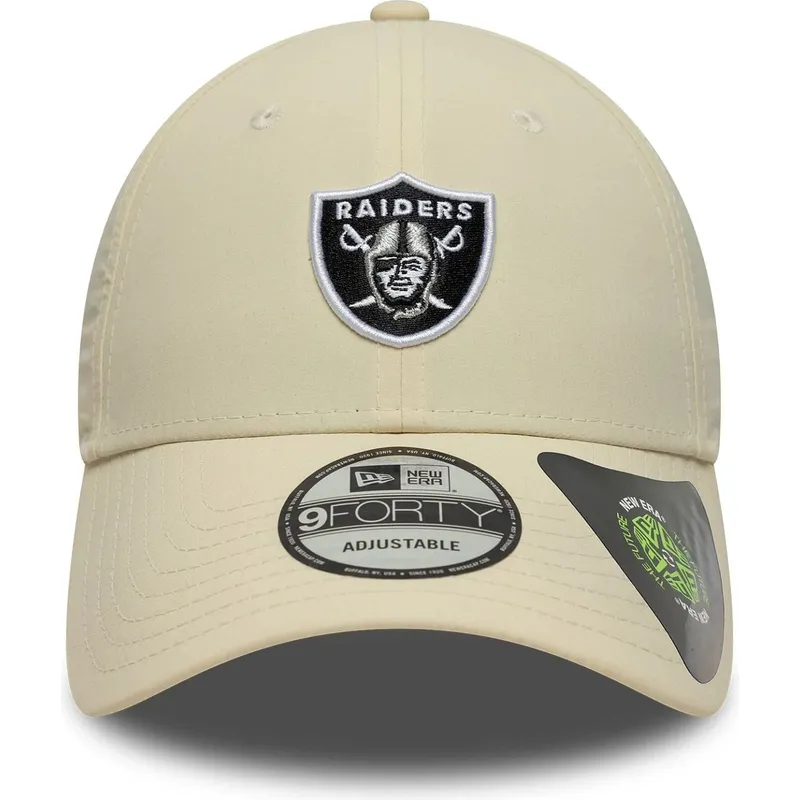 cap-kaareva-beige-adjustable-strap-9forty-recycled-midi-las-vegas-raiders-nfl-new-era