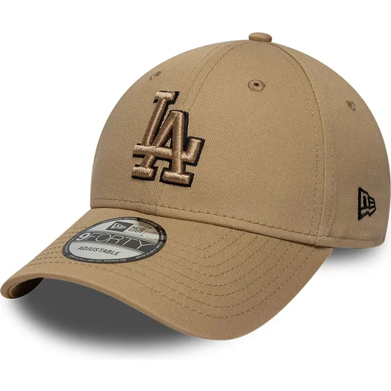 lippikset-kaareva-ruskea-saadettava-nauha-9forty-outline-los-angeles-dodgers-mlb-new-era