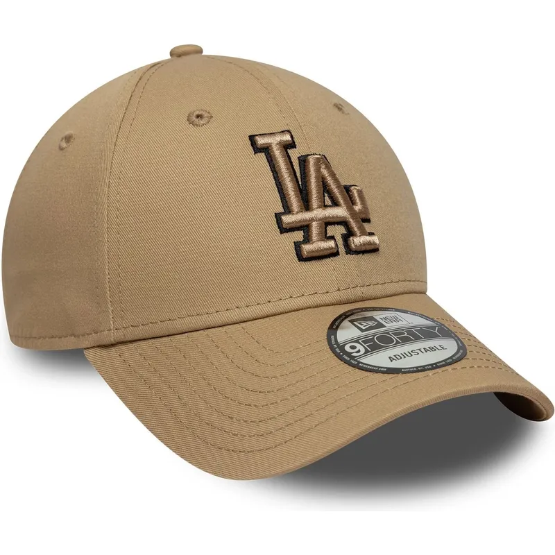 lippikset-kaareva-ruskea-saadettava-nauha-9forty-outline-los-angeles-dodgers-mlb-new-era